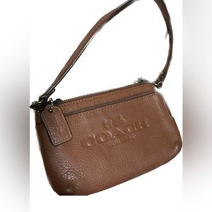 Small coach leather wristlet